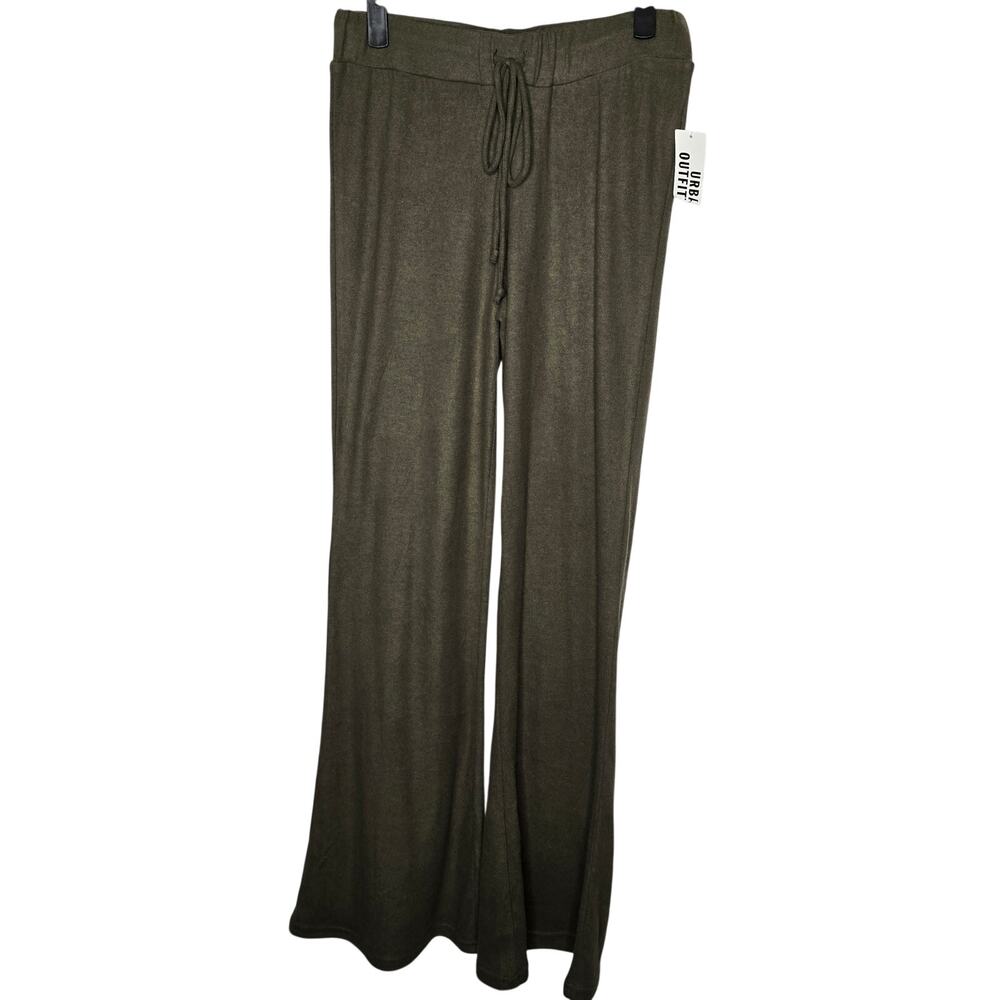 Urban Outfitters Out From Under Green Moss Fleecy Soft Flare Leg Pants Sz M NWT